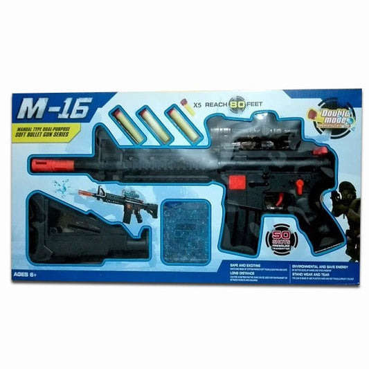 M-16 Manual Dart & Water Bullet Shooter Toy Gun