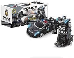 2 In 1 Venom God Of War Transformer Robot Car Police - Black