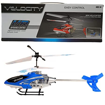 New Velocity Infrared Remote Control Flying Helicopter with Unbreakable Blades Infrared SENSORS Super Alloy Structure Series (Latest)