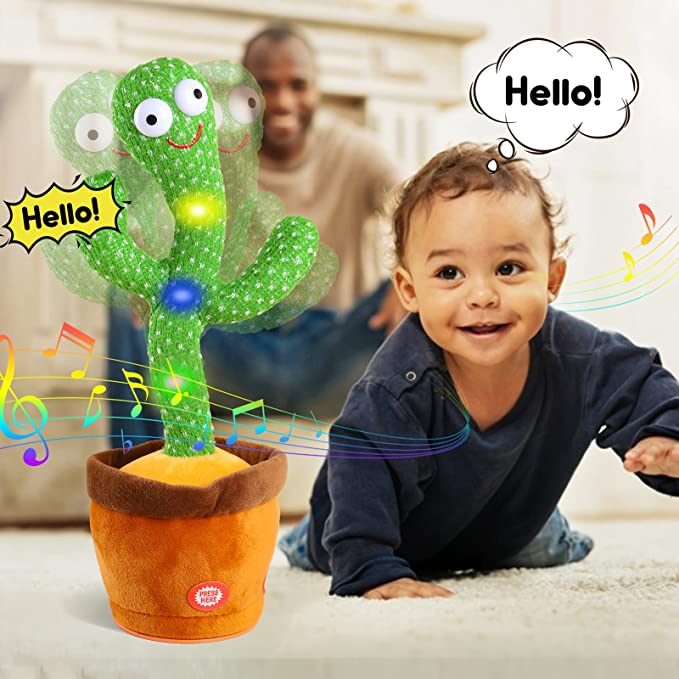 Kids Dancing Talking Cactus Toys for Baby Boys and Girls