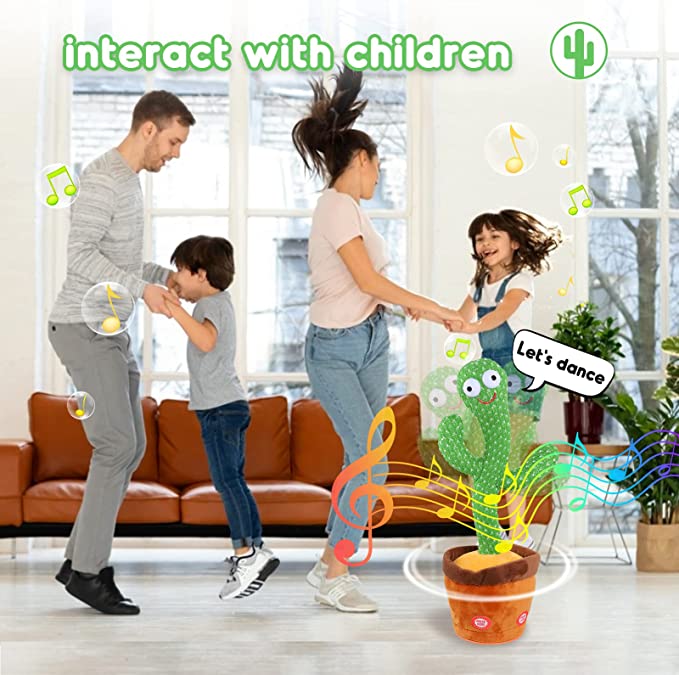 Kids Dancing Talking Cactus Toys for Baby Boys and Girls