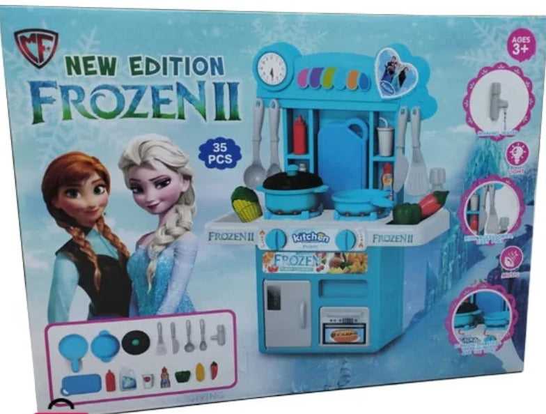 New Edition Frozen Kitchen Set 35 Pcs With Running Water