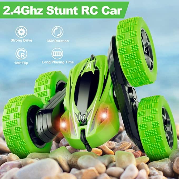 2.4 GHZ RC Stunt Car Toy, 4WD 2.4Ghz Double Sided 360°