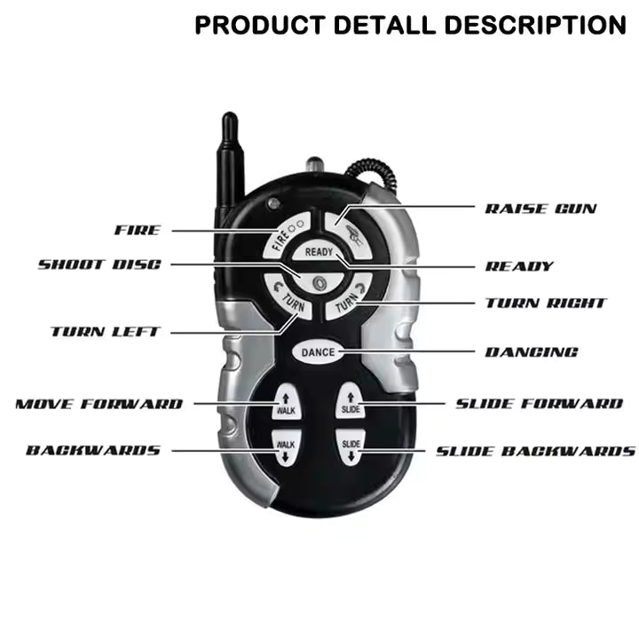 RC Shoot Disc Remote Control Fighting Robot Toy for Kids