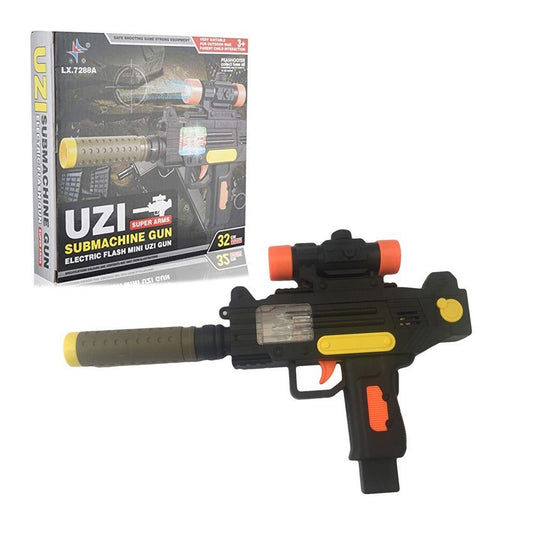 Machine Gun Electric Flash Mini Uzi With Light And Music