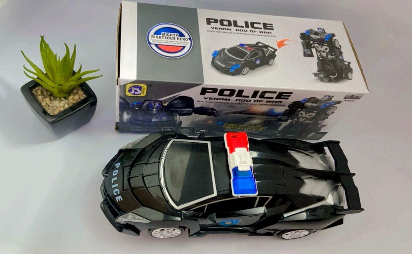 2 In 1 Venom God Of War Transformer Robot Car Police - Black