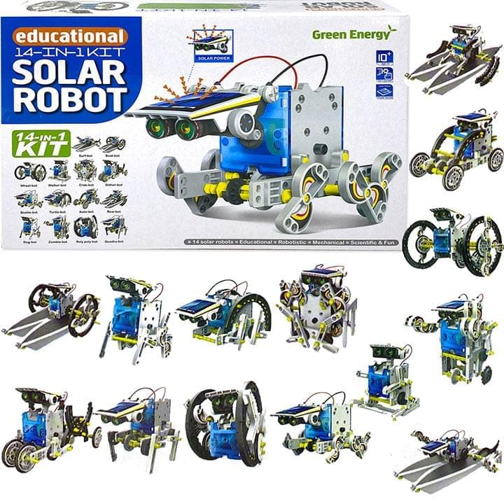 14-in-1 Educational Solar Robot | Build-Your-Own Robot Kit | Powered by the Sun