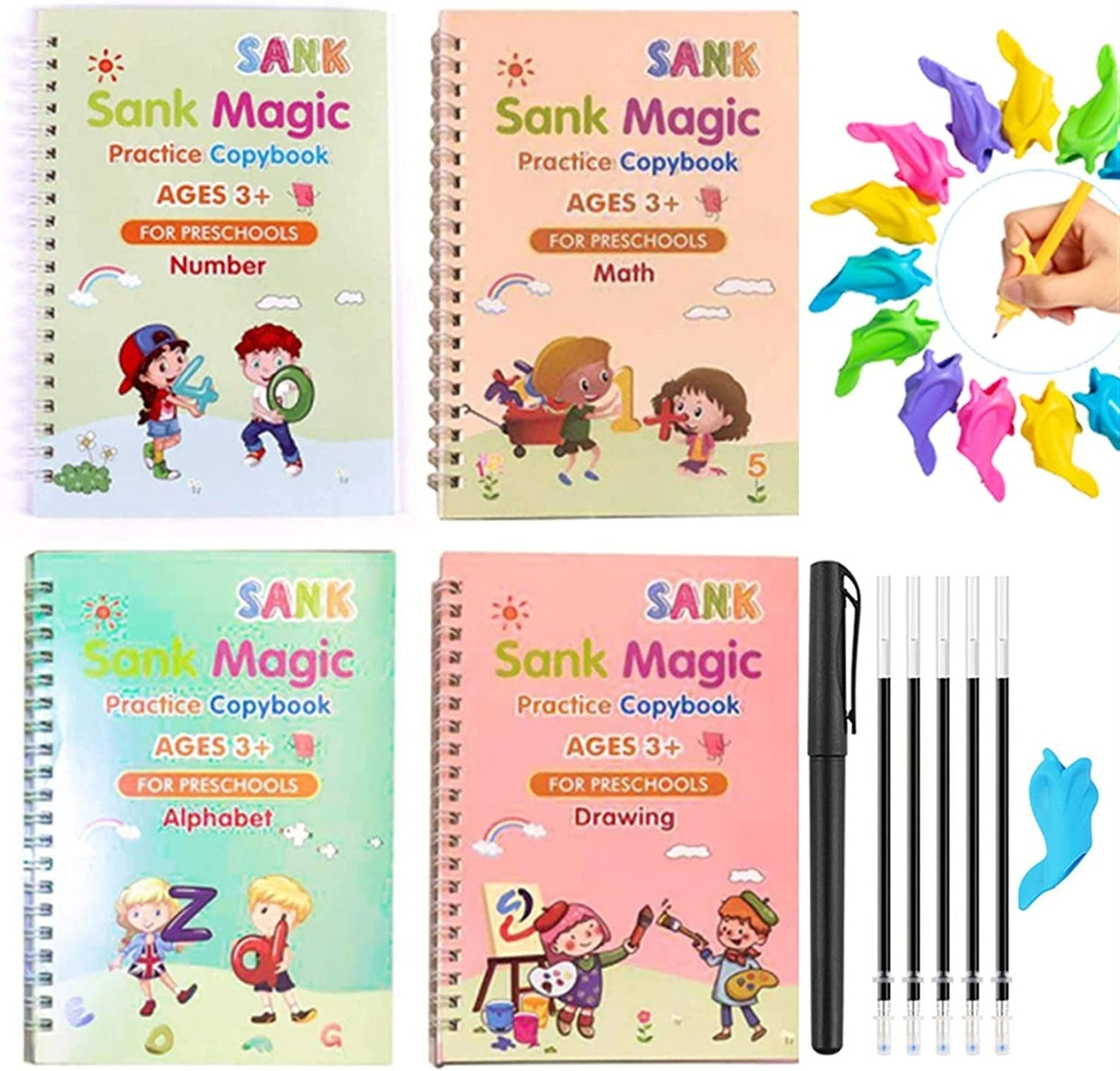 Magic Practice Copybook Set Of 4 ( For Age 3+ )